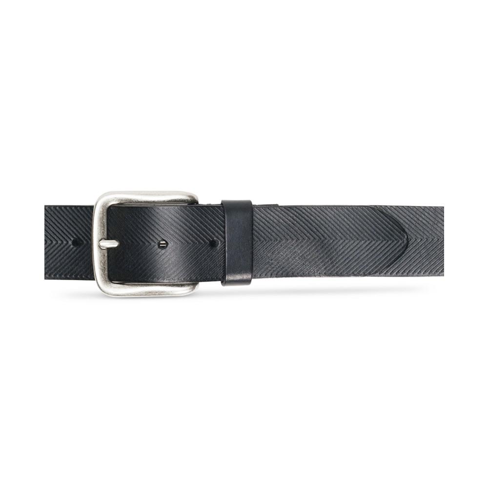 Men's Textured Leather Belt商品第3张图片规格展示