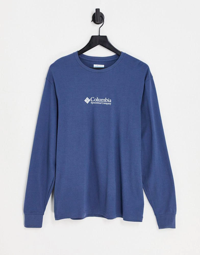 商品Columbia|Columbia Hopedale long sleeve t-shirt in navy Exclusive at ASOS,价格¥216,第1张图片