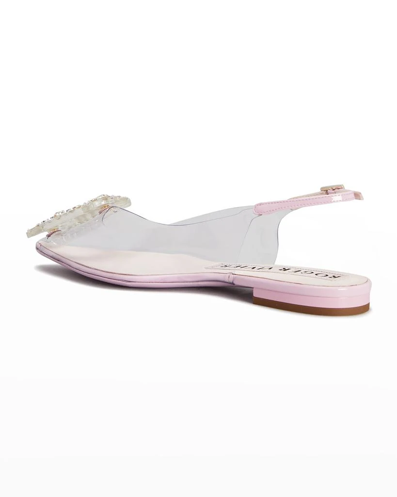 商品Roger Vivier|Gommettine Buckle Slingback Ballerina Flats,价格¥8966,第3张图片详细描述