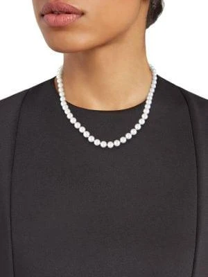 商品BELPEARL|Sterling Silver & 6-7MM Cultured Freshwater Pearl Necklace,价格¥216,第2张图片详细描述