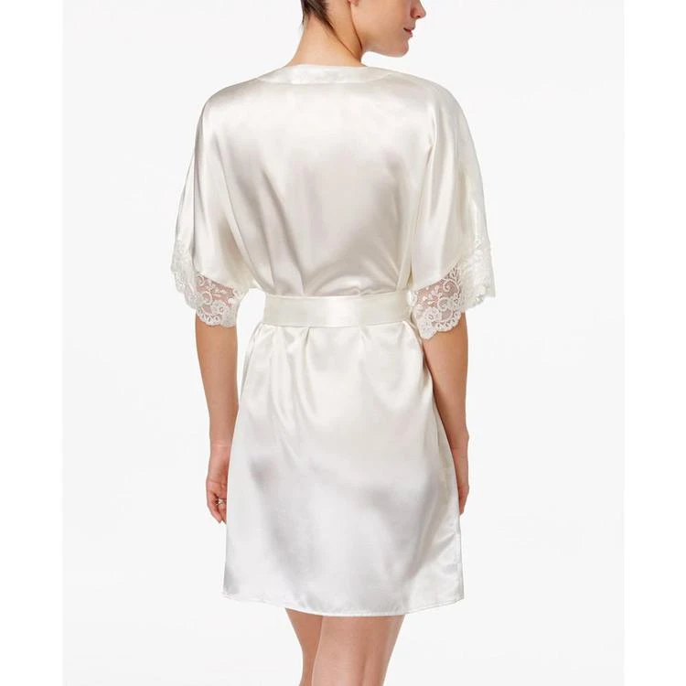 商品Flora Nikrooz|Emma Lace-Trimmed Charmeuse Wrap Robe,价格¥342,第2张图片详细描述