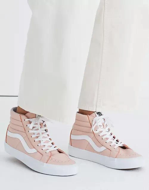 商品Vans|Unisex SK8-Hi Reissue High-Top Sneakers in Oxford Pink Leather,价格¥476,第5张图片详细描述