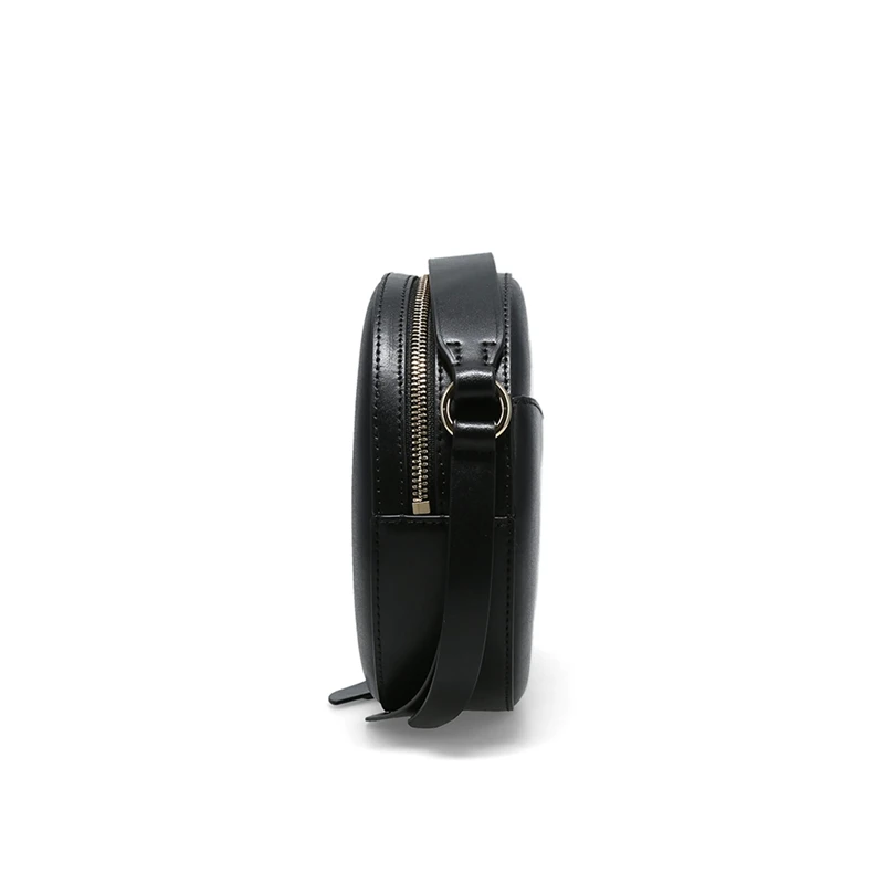Michael Kors DELANCEY中号女士牛皮革单肩斜挎圆饼包 32S0GD8C8L-BLACK 商品