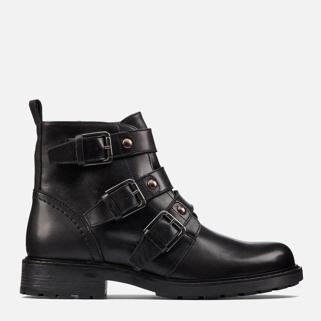 商品Clarks|CLARKS WOMEN'S ORINOCO 2 STUD LEATHER BIKER BOOTS - BLACK,价格¥520,第1张图片