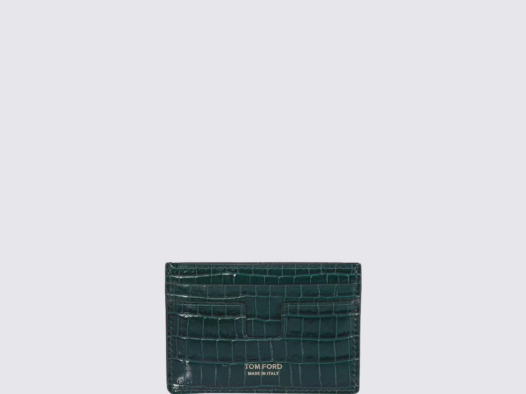 商品Tom Ford|DARK GREEN LEATHER CARDHOLDER,价格¥1908,第1张图片