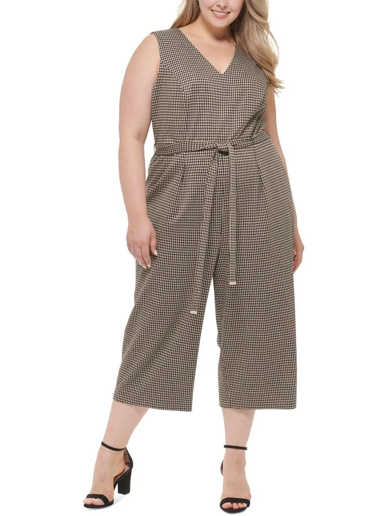 商品Tommy Hilfiger|Plus Womens Belted Wide Leg Jumpsuit,价格¥557,第1张图片