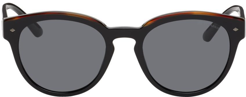 商品Giorgio Armani|黑色徽标太阳镜,价格¥3022,第1张图片