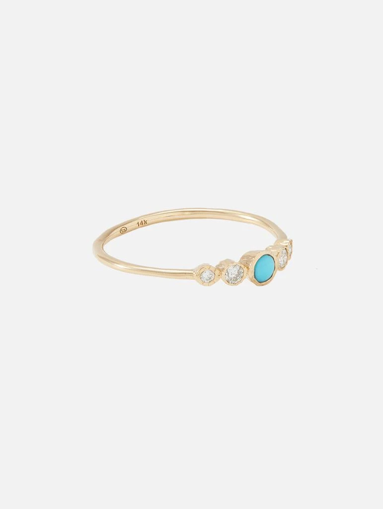 商品THREE STORIES JEWELRY|Tiny Sparkling Sea Turquoise Band,价格¥5288,第3张图片详细描述