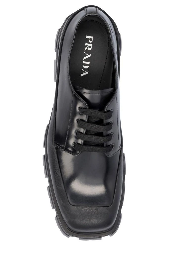 商品Prada|Prada Chunky Lace-Up Derby Shoes,价格¥7925,第4张图片详细描述