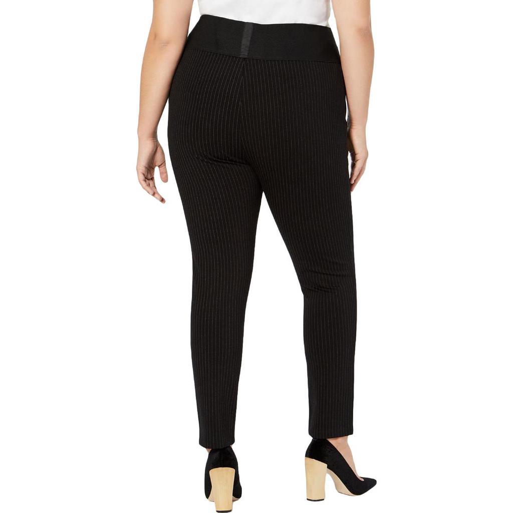 商品Calvin Klein|Calvin Klein Womens Plus Embellished Pinstripe Skinny Pants,价格¥261,第4张图片详细描述