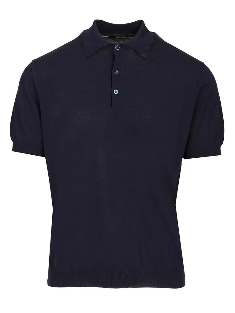 商品Original Vintage|Cotton Polo Shirt Blue,价格¥985,第1张图片