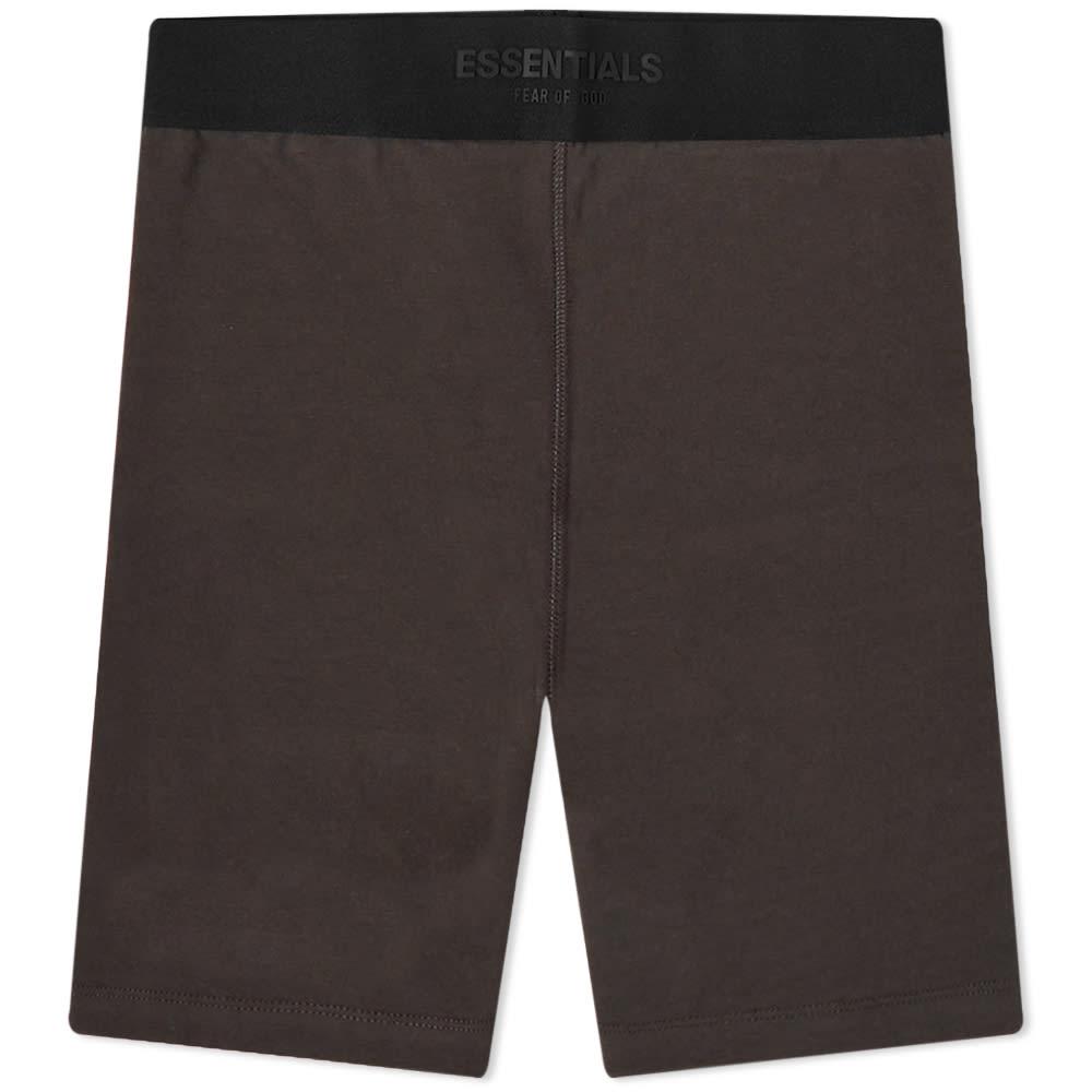 Fear of God ESSENTIALS Sport Logo Cycling Shorts - Off Black商品第1张图片规格展示