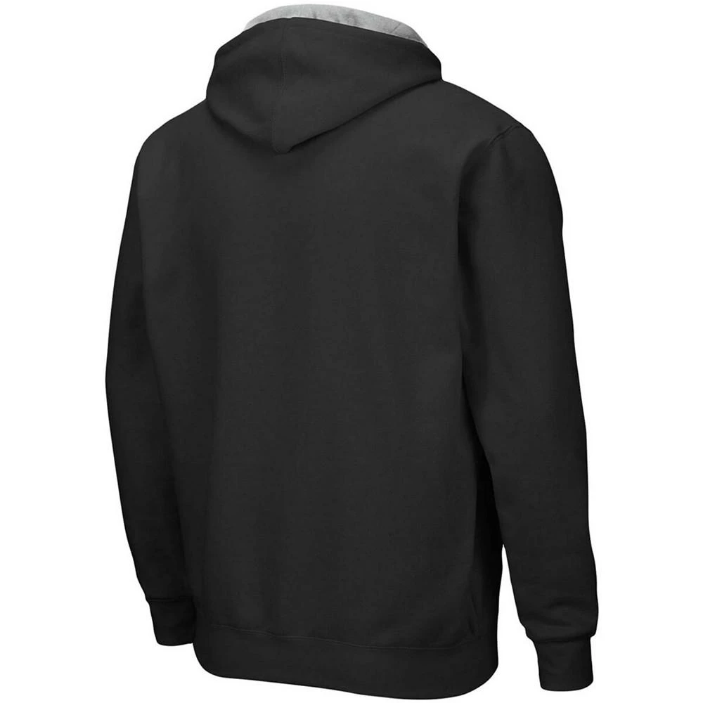 商品Colosseum|Men's Black West Virginia Mountaineers Arch Logo 2.0 Full-Zip Hoodie,价格¥248,第3张图片详细描述