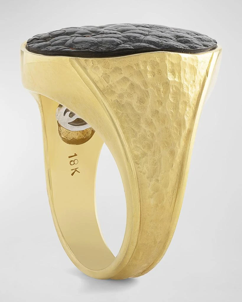 商品Jorge Adeler|Men's 18K Yellow Gold Hematite Ring,价格¥44701,第4张图片详细描述