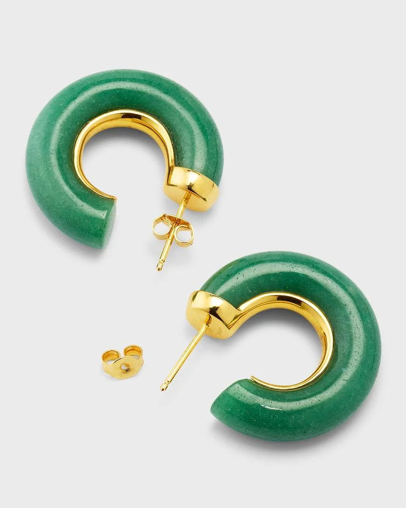 商品NEST Jewelry|Jade Aventurine Chunky Hoop Earrings,价格¥1159,第4张图片详细描述