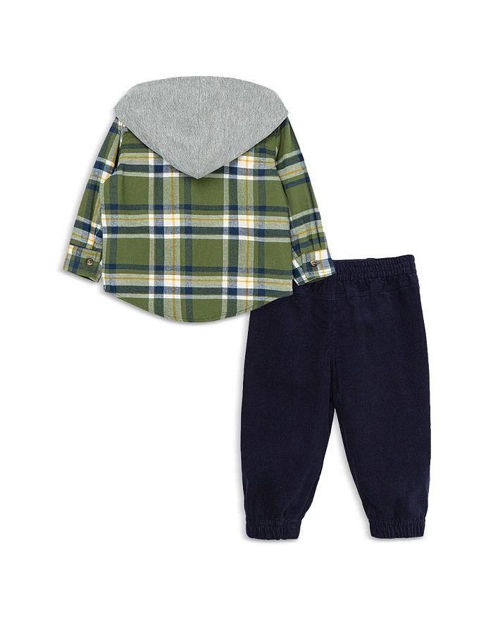 商品Little Me|Boys' Hooded Plaid Shirt & Pants Set - Baby,价格¥249,第2张图片详细描述