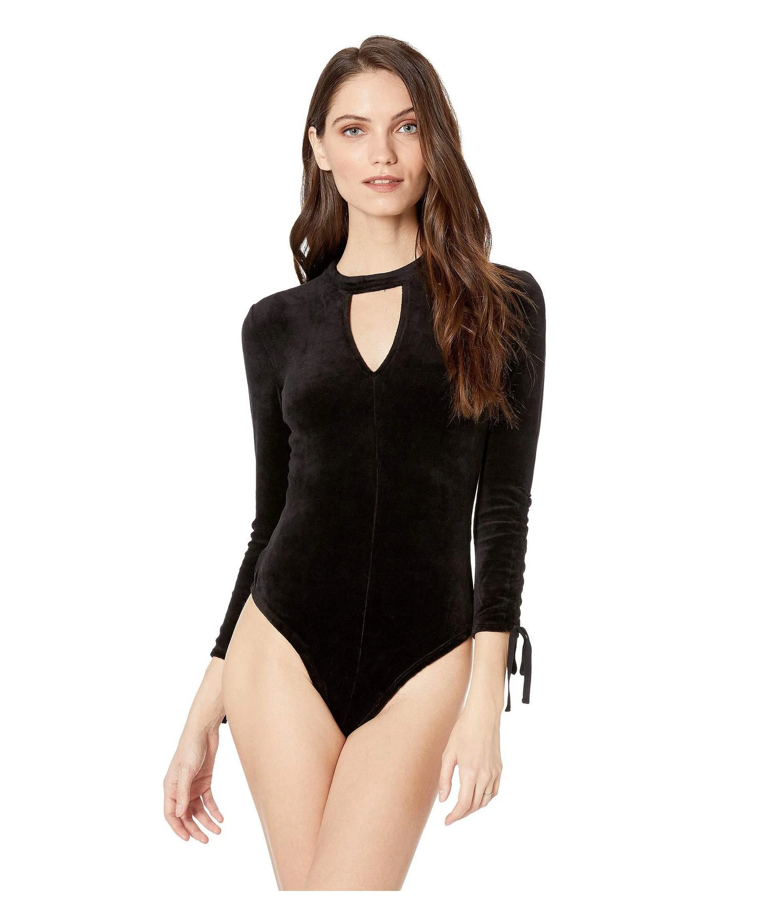 商品Juicy Couture|Track Stretch Velour Ruched Bodysuit,价格¥118,第4张图片详细描述