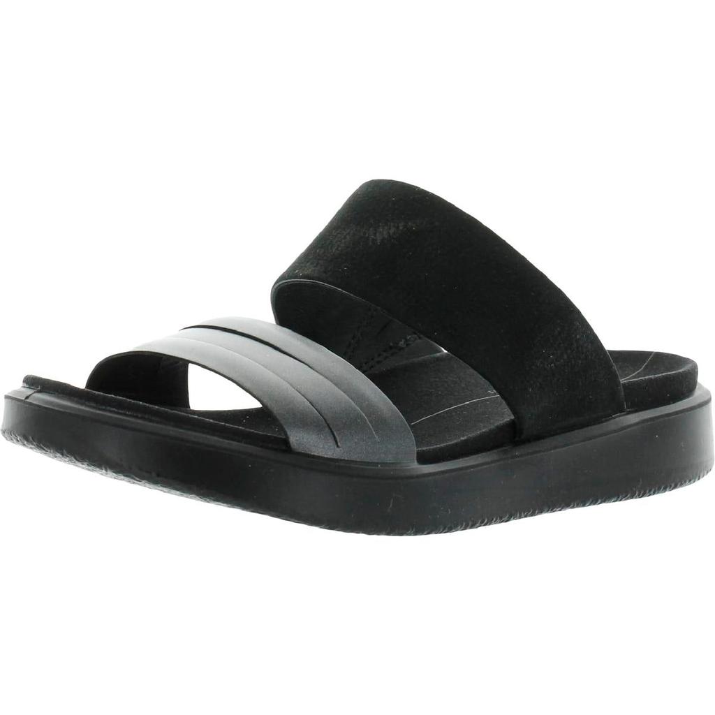 ECCO Womens Leather Metallic Slide Sandals商品第1张图片规格展示