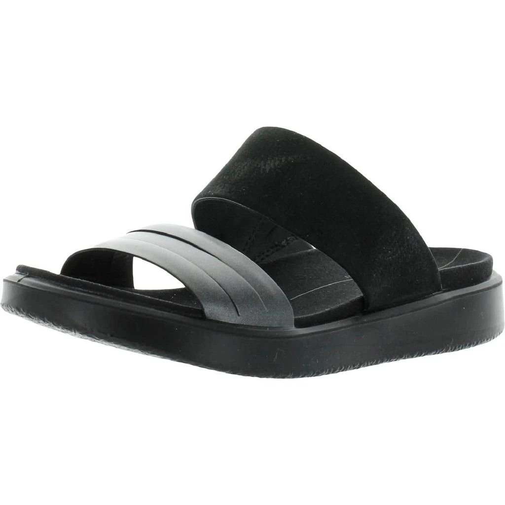 商品ECCO|ECCO Womens Leather Metallic Slide Sandals,价格¥360,第1张图片