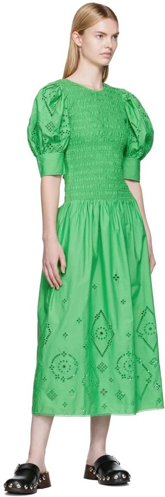 商品Ganni|绿色 Broderie Anglaise 连衣裙,价格¥1081,第4张图片详细描述