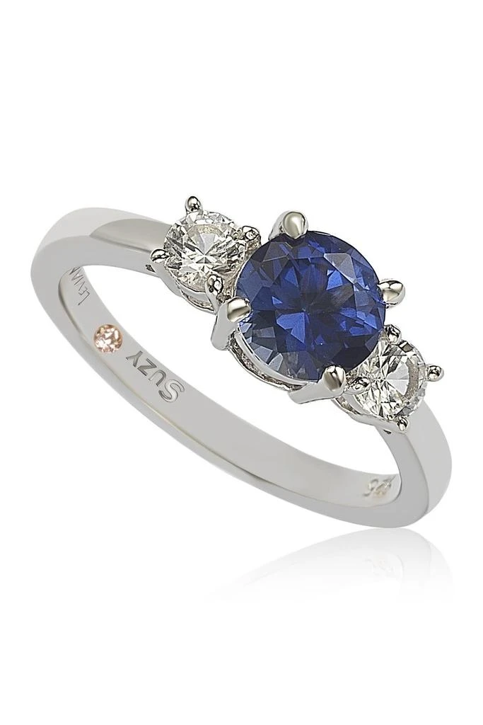 商品Suzy Levian|White & Blue Sapphire Ring,价格¥2475,第1张图片