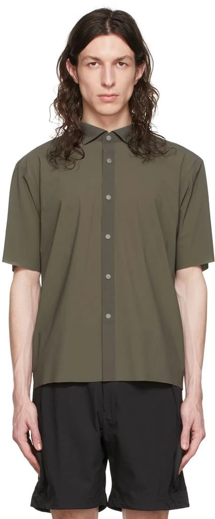 商品DESCENTE|Brown Nylon Shirt,价格¥625,第1张图片