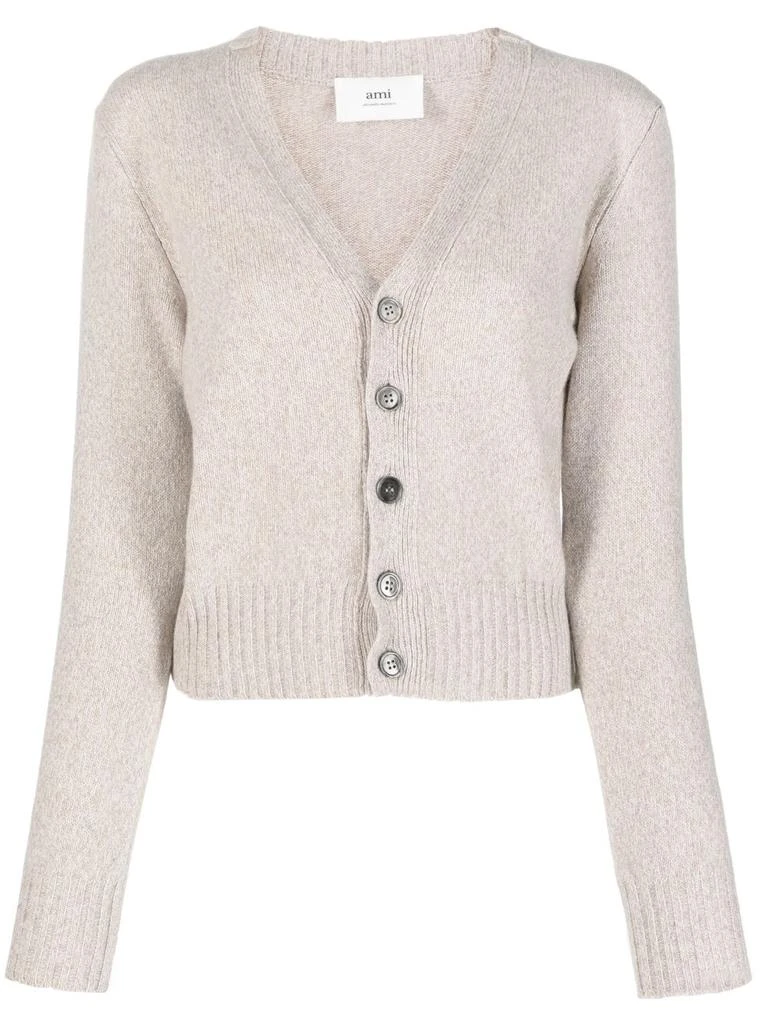 商品AMI|AMI PARIS - Ami De Couer Cashmere Cardigan,价格¥3223,第1张图片