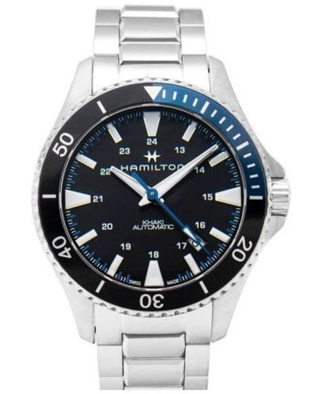 商品Hamilton|Hamilton Khaki Navy Scuba Auto Black Dial Stainless Steel Men's Watch H82315131,价格¥4738,第1张图片