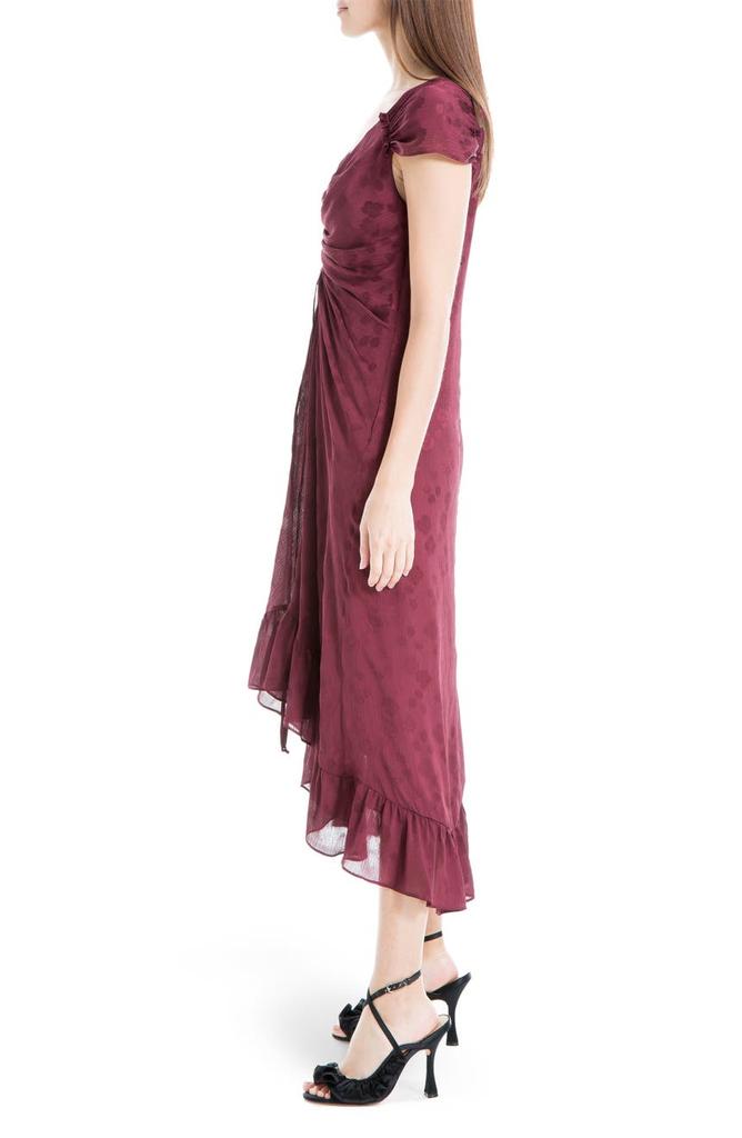 Satin Jacquard Cinched Maxi Dress商品第3张图片规格展示