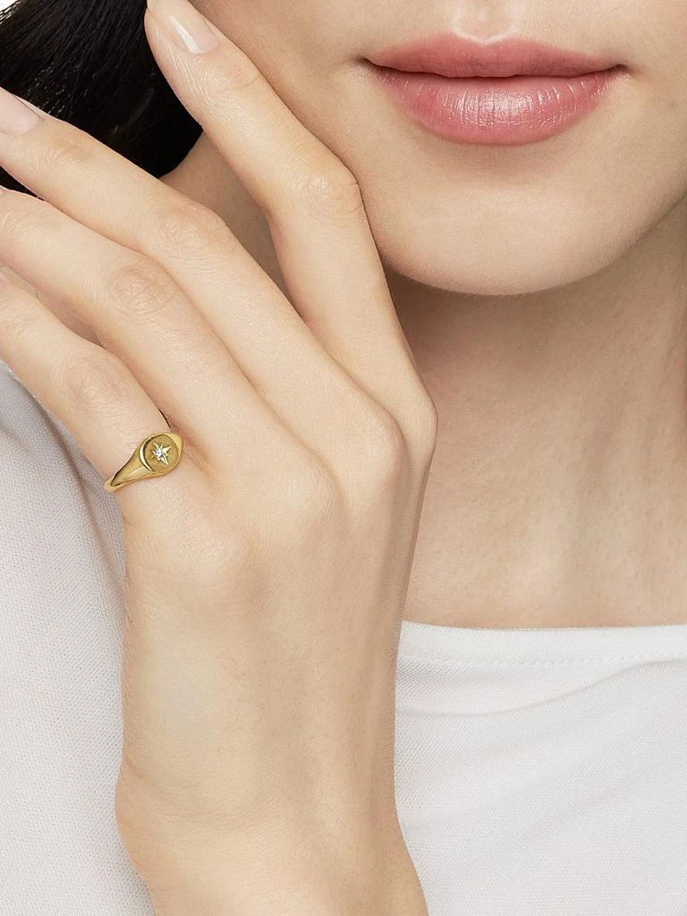 商品David Yurman|Cable Collectibles Starset Pinky Ring In 18K Yellow Gold,价格¥8075,第3张图片详细描述