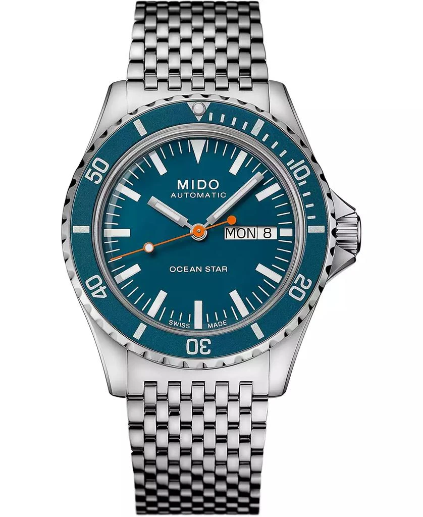 商品MIDO|Men’s Swiss Automatic Ocean Star Tribute 75th Anniversary Stainless Steel Bracelet Watch 41mm,价格¥9352,第1张图片