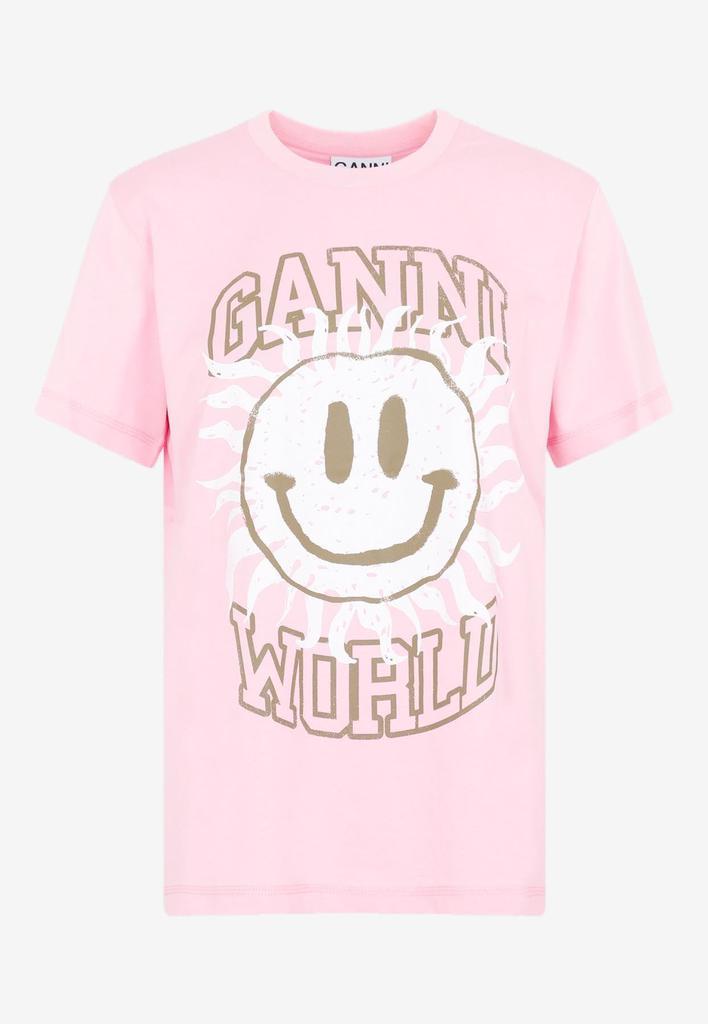 商品Ganni|Graphic Print Short-Sleeved T-shirt,价格¥496,第1张图片