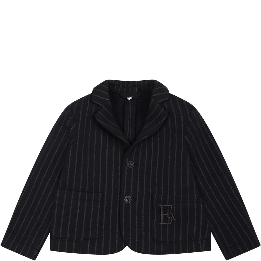 商品Armani|Blue Jacket For Baby Boy With Logo,价格¥2071,第1张图片