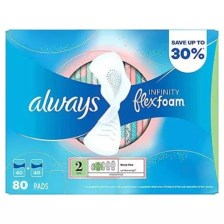 商品Always|日用液体卫生巾，2号大小，80片,价格¥118,第1张图片