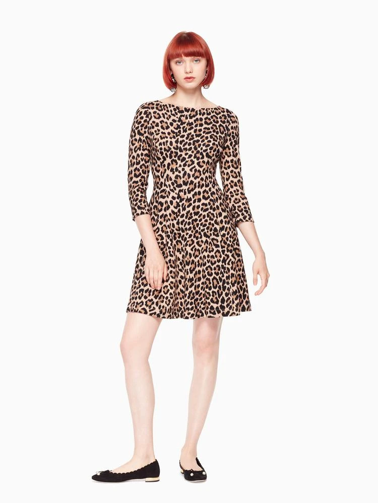 商品Kate Spade|leopard-print ponte dress,价格¥1474,第1张图片