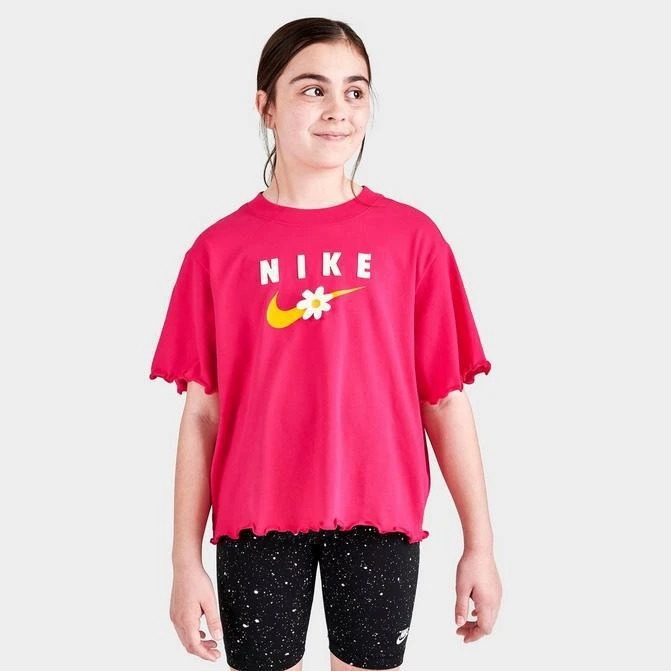 商品NIKE|Girls' Nike Sportswear Sport Daisy Crop T-Shirt,价格¥113,第1张图片