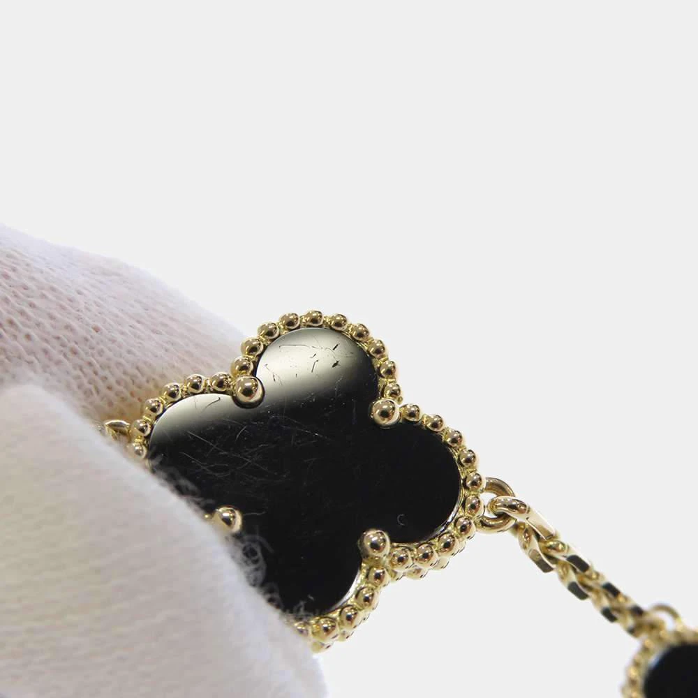 商品[二手商品] Van Cleef & Arpels|Van Cleef & Arpels Vintage Alhambra 18K Yellow Gold Onyx Bracelet 7,价格¥29951,第4张图片详细描述