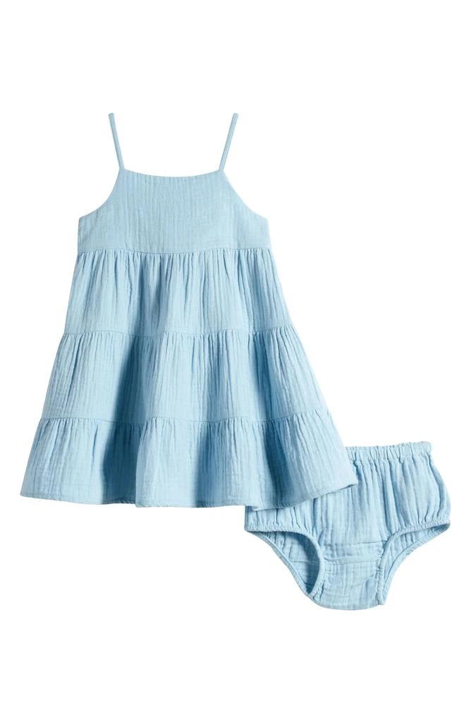 商品Nordstrom|Tiered Seersucker Dress & Bloomers Set,价格¥114,第1张图片