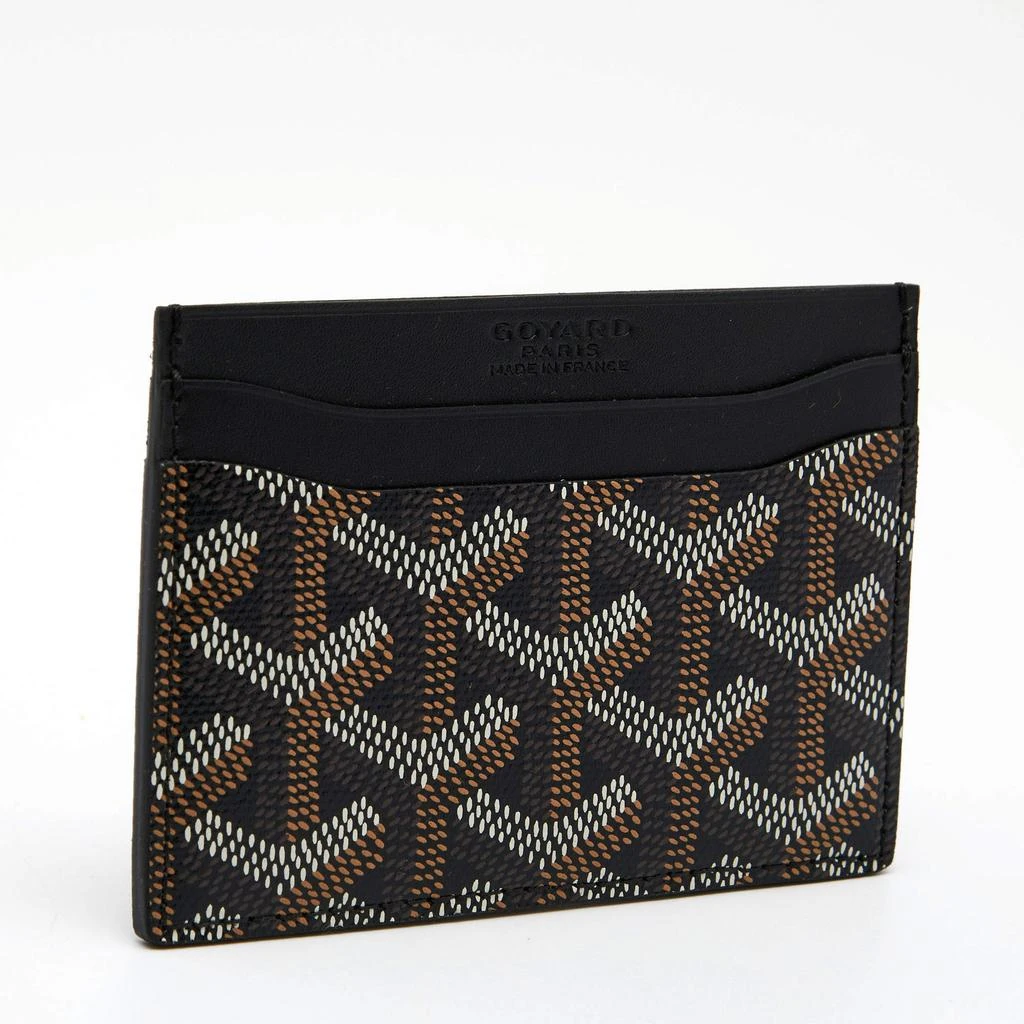 商品Goyard|Goyard Black Goyardine Coated Canvas and Leather Saint Sulpice Card Holder,价格¥5407,第3张图片详细描述