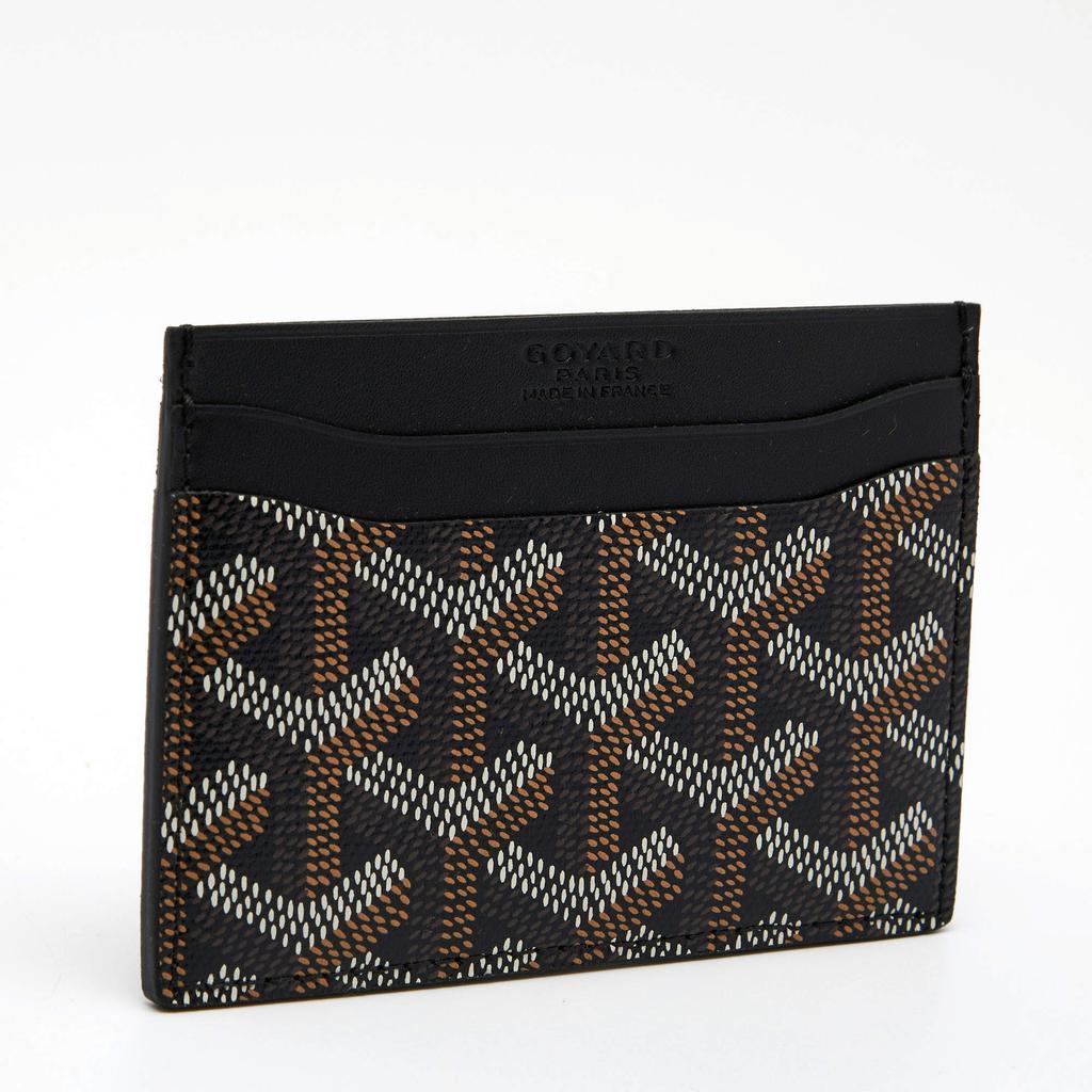 商品Goyard|Goyard Black Goyardine Coated Canvas and Leather Saint Sulpice Card Holder,价格¥5347,第5张图片详细描述