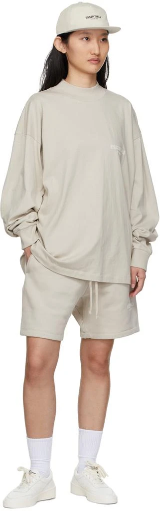 商品Essentials|Beige Cotton Jersey Long Sleeve T-Shirt,价格¥431,第4张图片详细描述