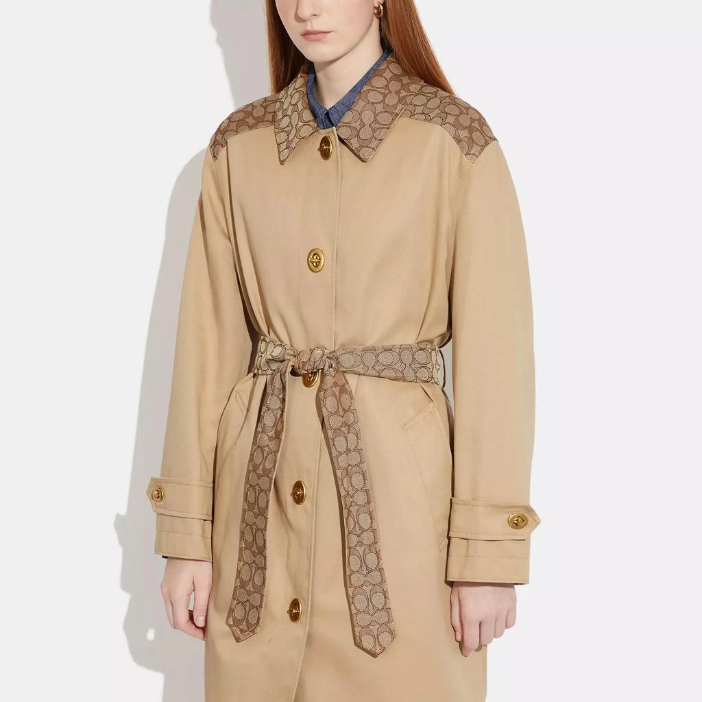 商品Coach|Signature Turnlock Trench,价格¥2600,第4张图片详细描述