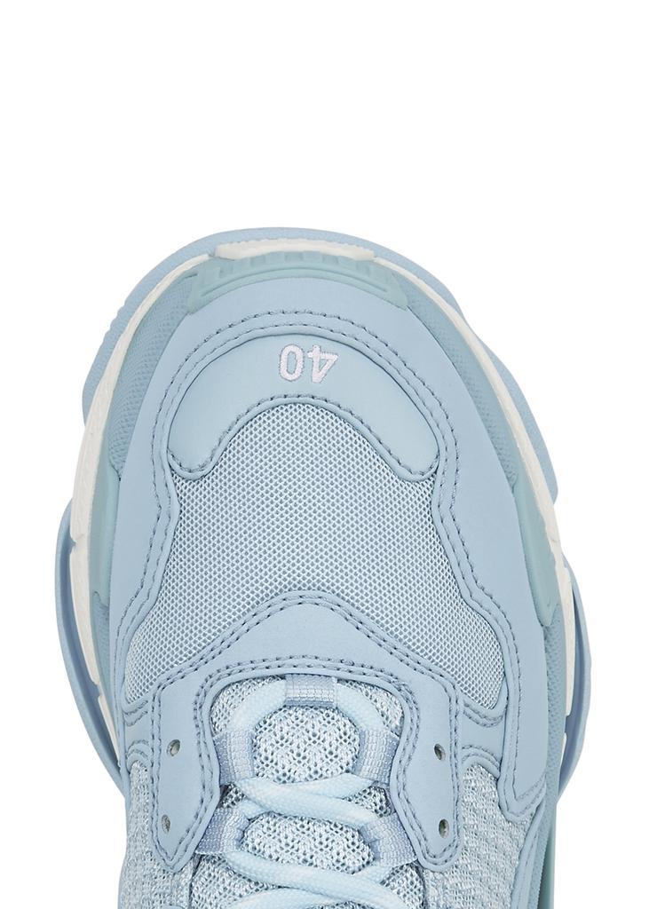 商品Balenciaga|Triple S blue mesh and leather sneakers,价格¥6143,第6张图片详细描述