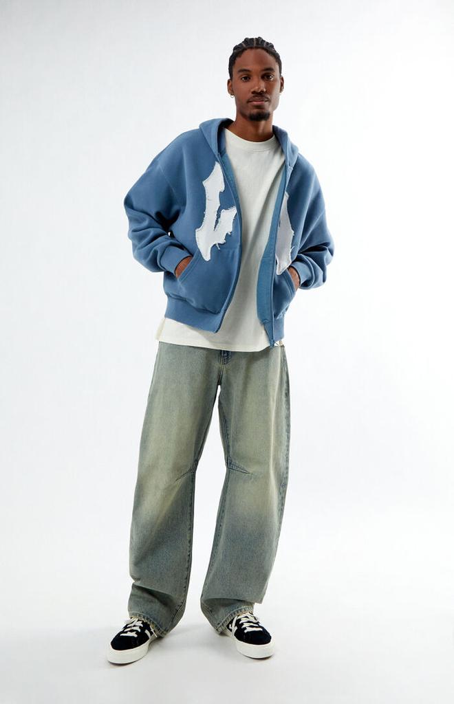 PacSun LA Raw Applique Full Zip Hoodie - Hoodies - Free
