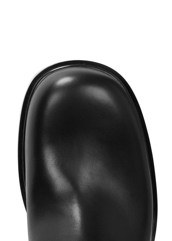 Strut black leather knee-high boots商品第4张图片规格展示
