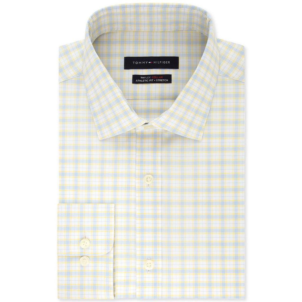 Tommy Hilfiger Mens Check Print Athletic Fit Button-Down Shirt商品第1张图片规格展示