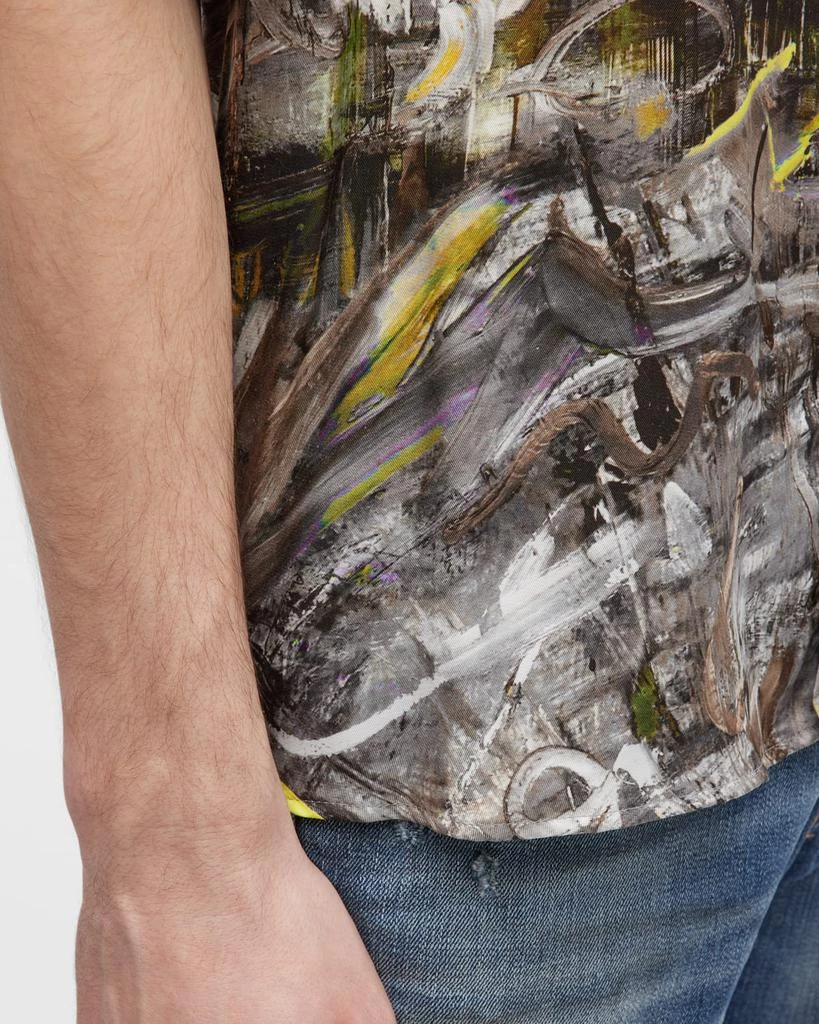 Men's Abstract Paint-Print Sport Shirt 商品