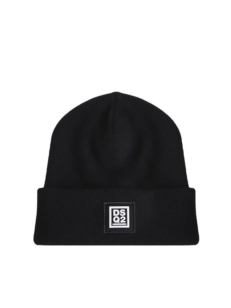 商品DSQUARED2|Wool Beanie With Rubber Logo,价格¥1427,第1张图片