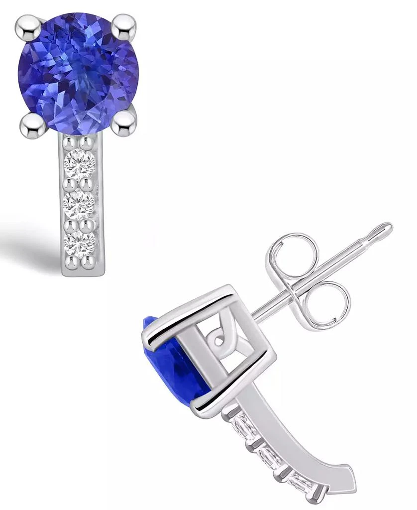 商品Macy's|Tanzanite (1-5/8 Ct. t.w.) and Diamond (1/8 Ct. t.w.) Stud Earrings,价格¥24441,第1张图片