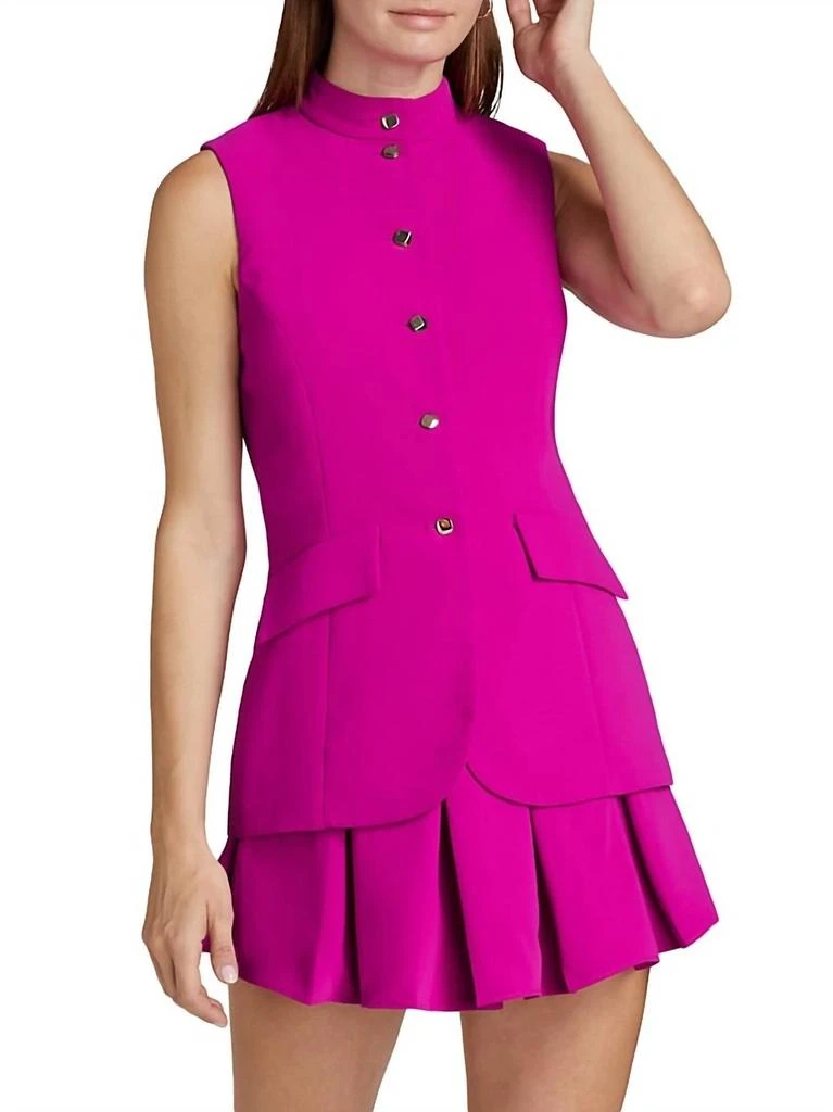 商品Amanda Uprichard|Evelyn Skort Romper In Dark Hot Pink,价格¥1277,第1张图片